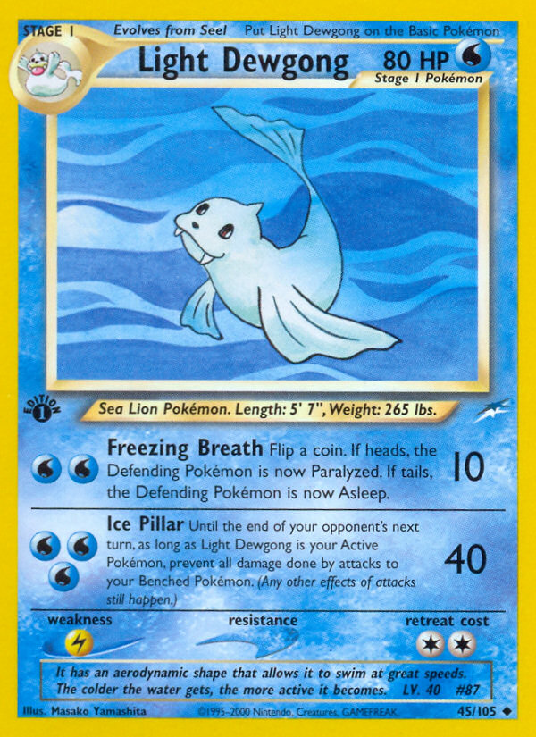 Light Dewgong — illustrated card
