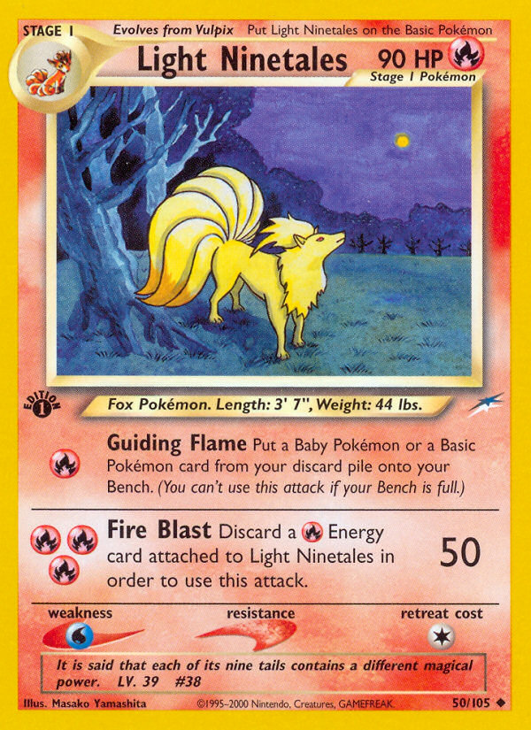 Light Ninetales — illustrated card