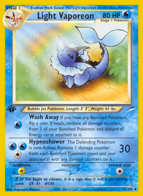 Light Vaporeon — illustrated card