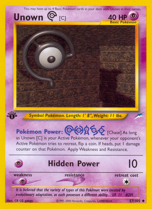 Unown [C] — illustrated card