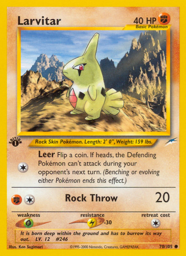 Larvitar — illustrated card