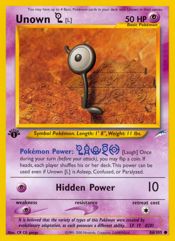 Unown [L] — illustrated card