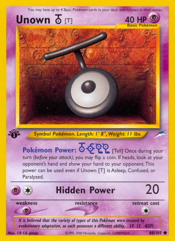 Unown [T] — illustrated card