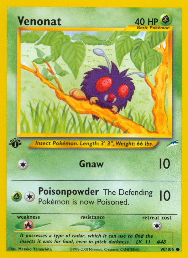 Venonat — illustrated card
