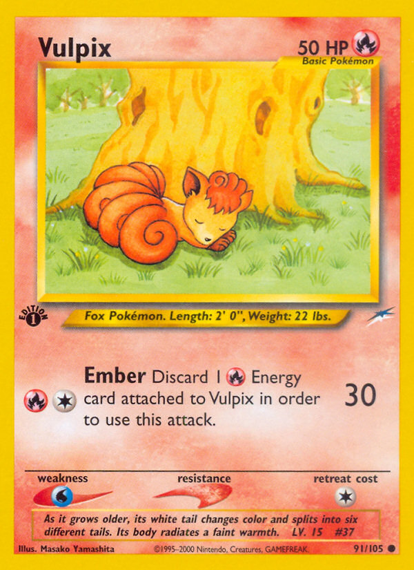 Vulpix — illustrated card