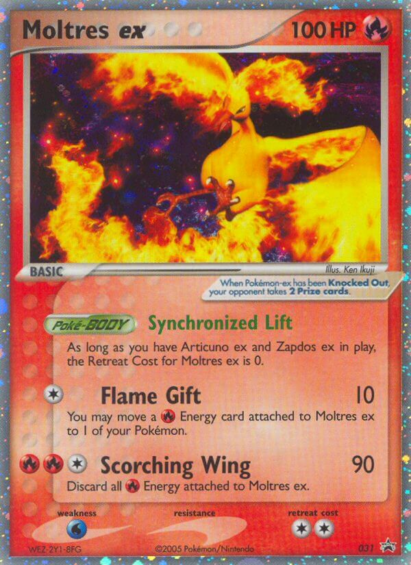 Moltres ex — illustrated card