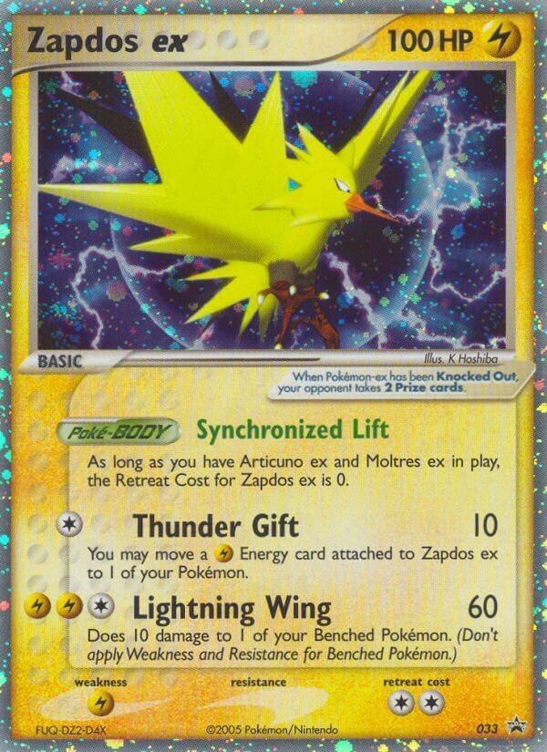 Zapdos ex — illustrated card