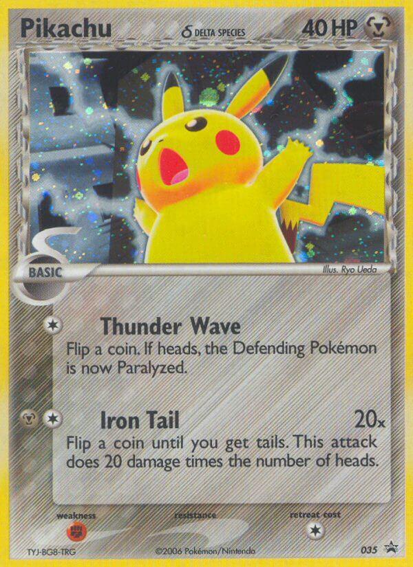 Pikachu δ — illustrated card