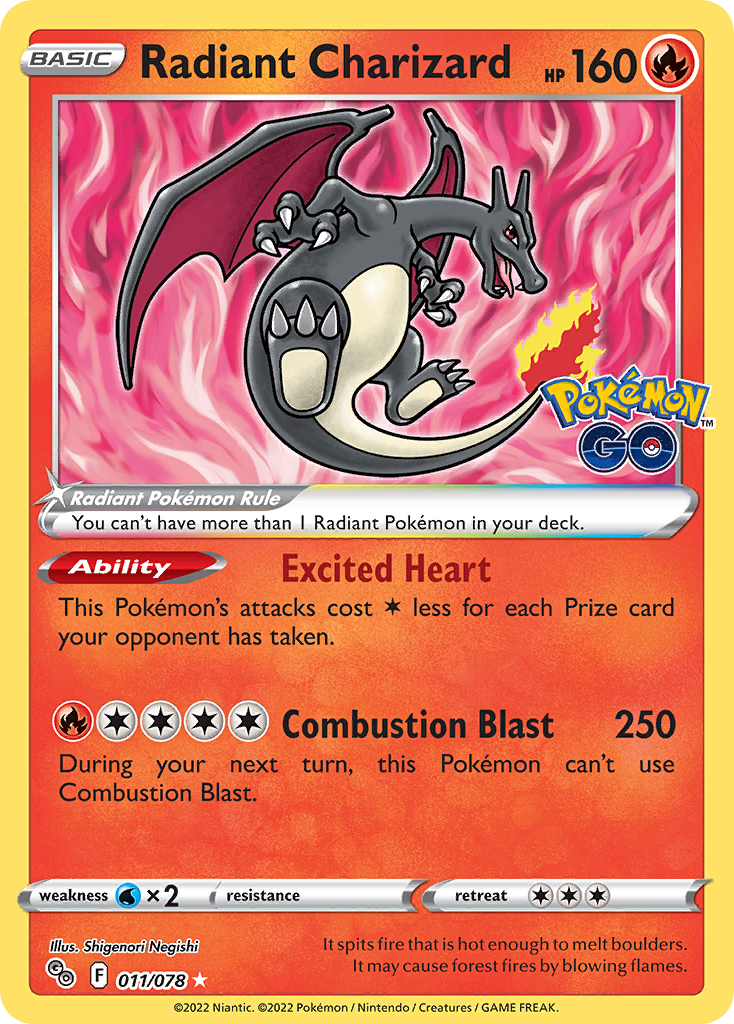 Radiant Charizard — illustrated card