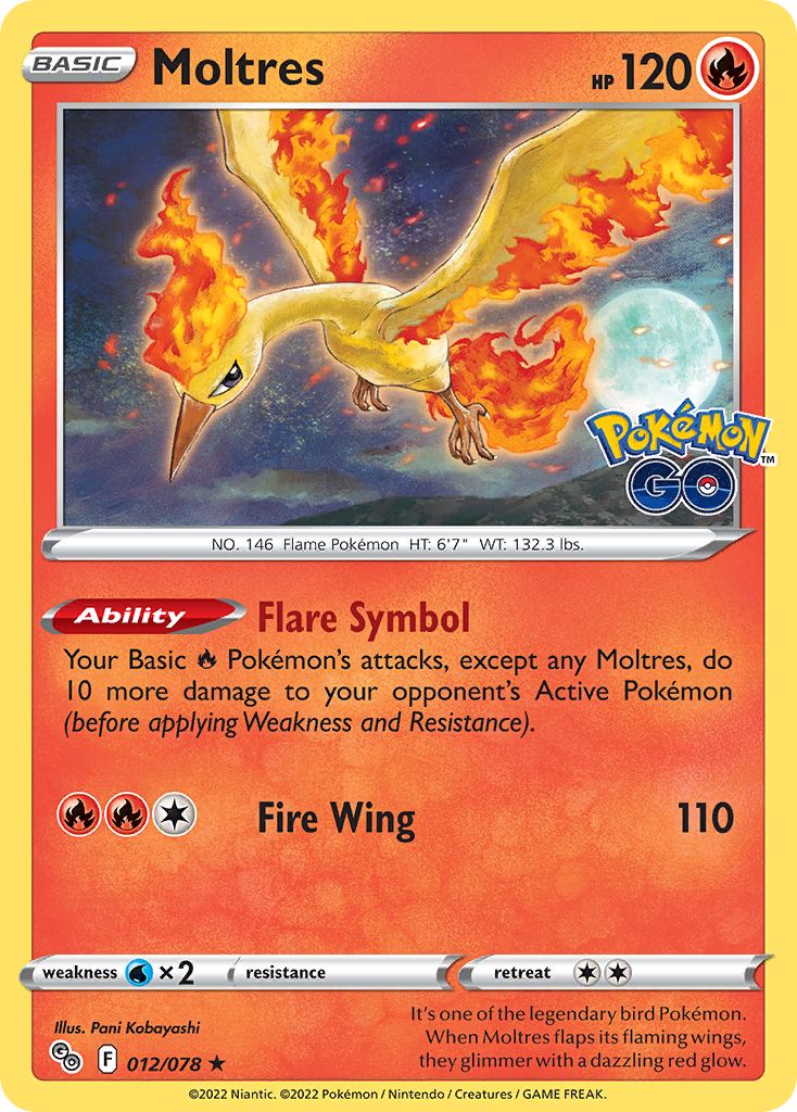 Moltres — illustrated card