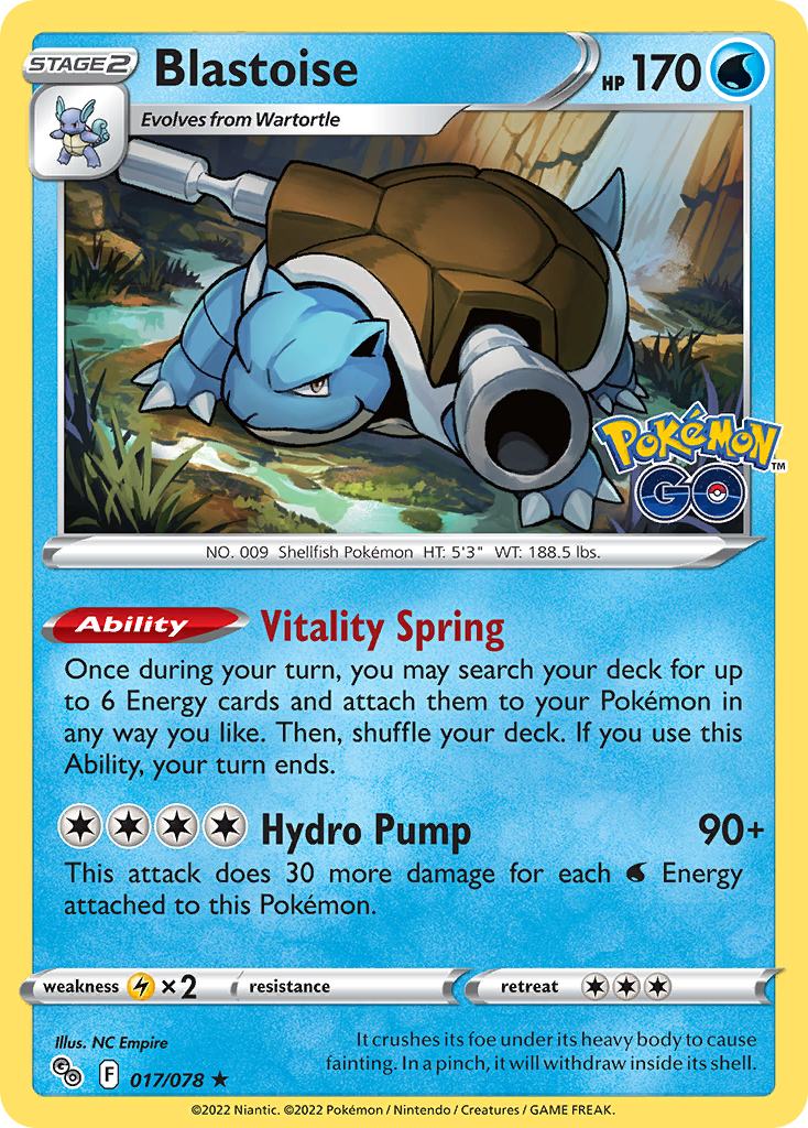 Blastoise — illustrated card