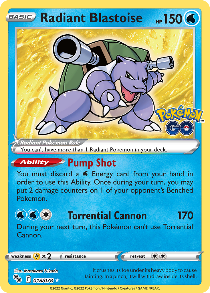 Radiant Blastoise — illustrated card