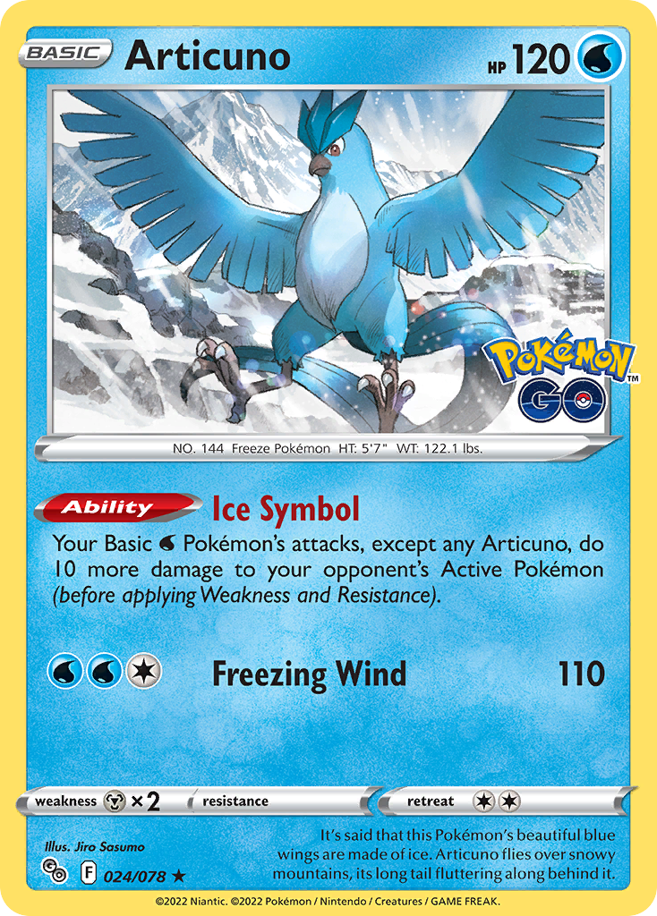 Articuno — illustrated card