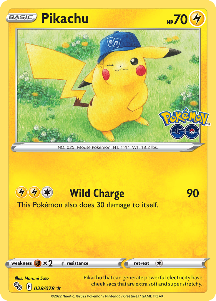 Pikachu — illustrated card
