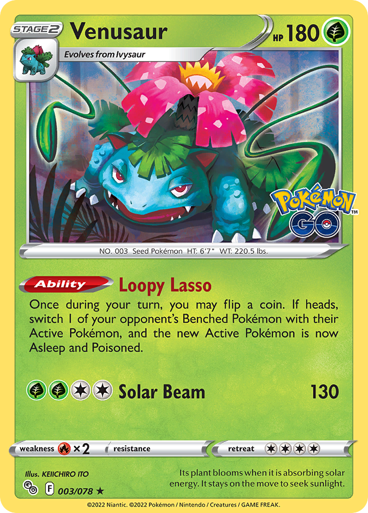 Venusaur — illustrated card