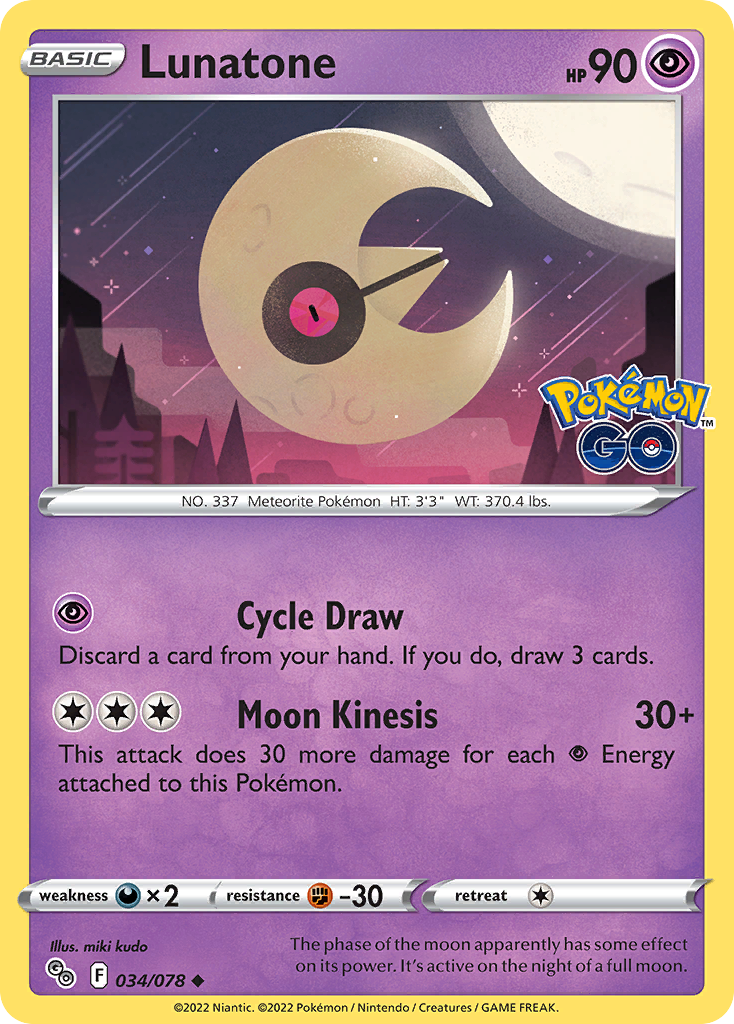 Lunatone — illustrated card