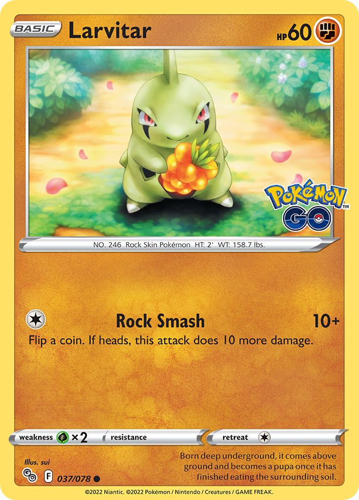 Larvitar — illustrated card