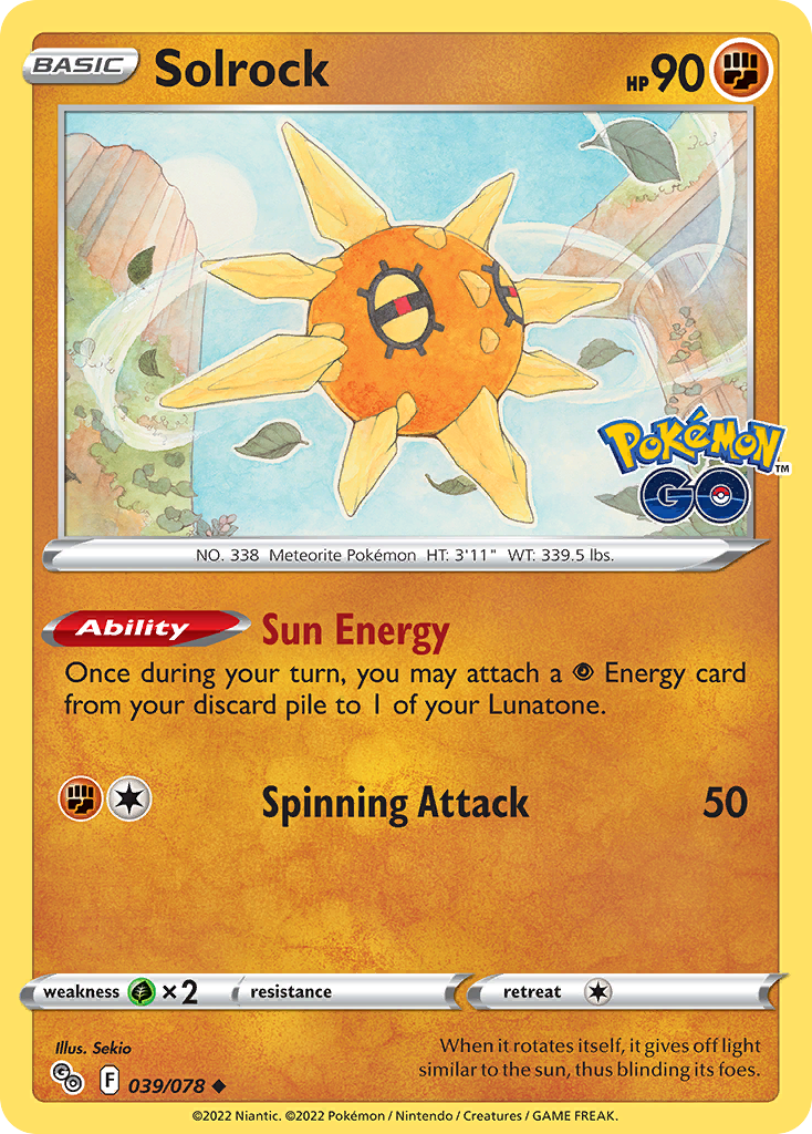 Solrock — illustrated card
