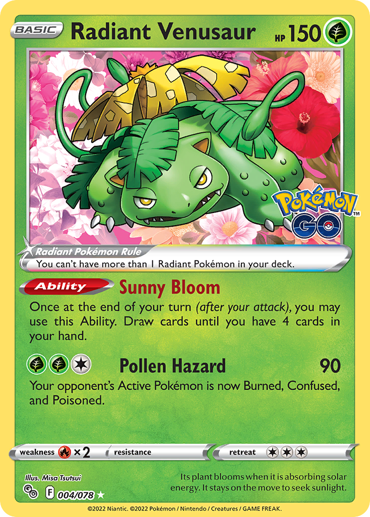 Radiant Venusaur — illustrated card