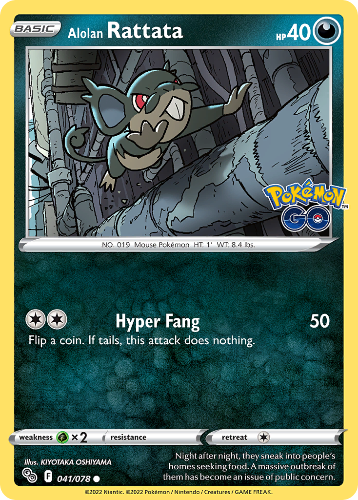 Alolan Rattata — illustrated card
