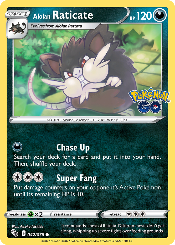 Alolan Raticate — illustrated card
