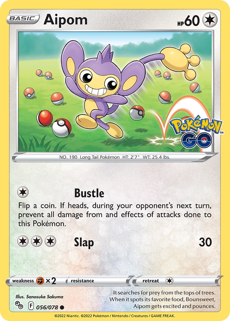 Aipom — illustrated card