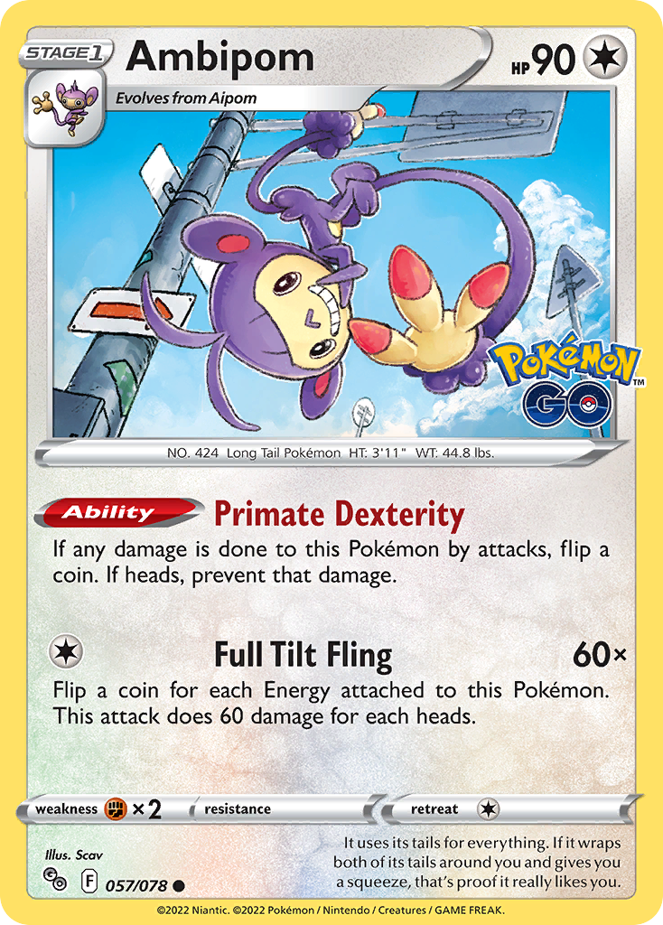 Ambipom — illustrated card