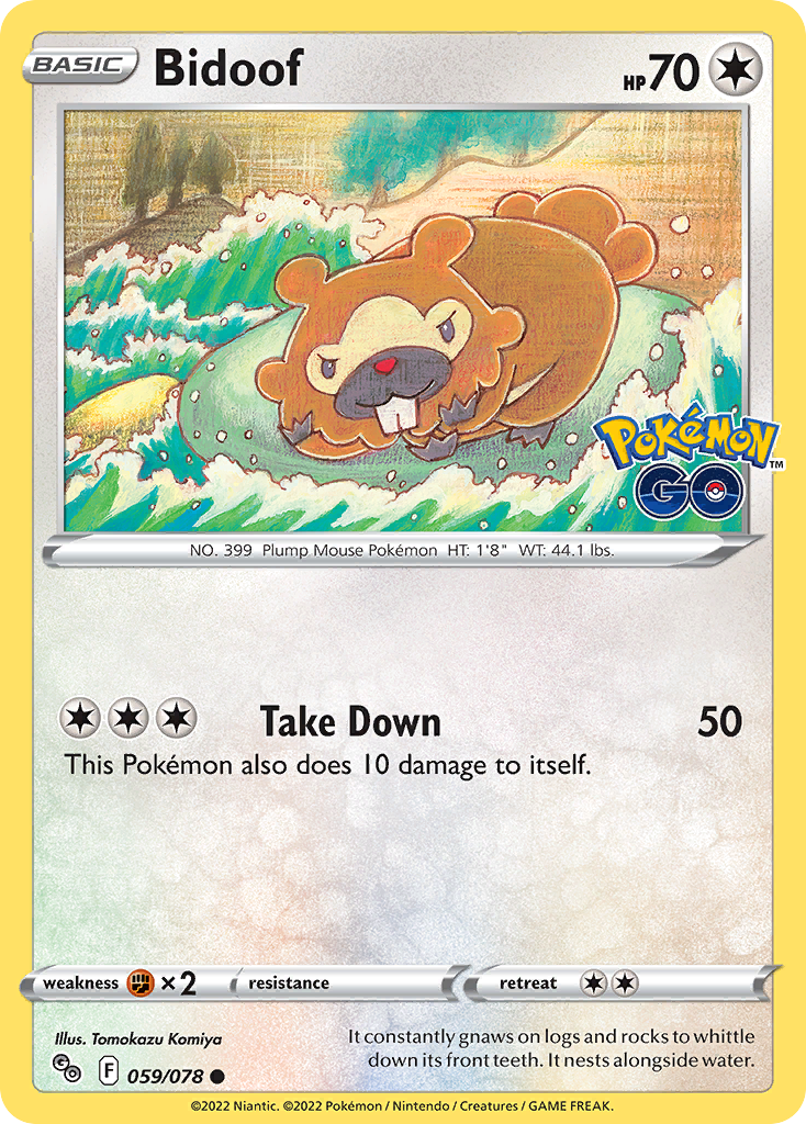 Bidoof — illustrated card