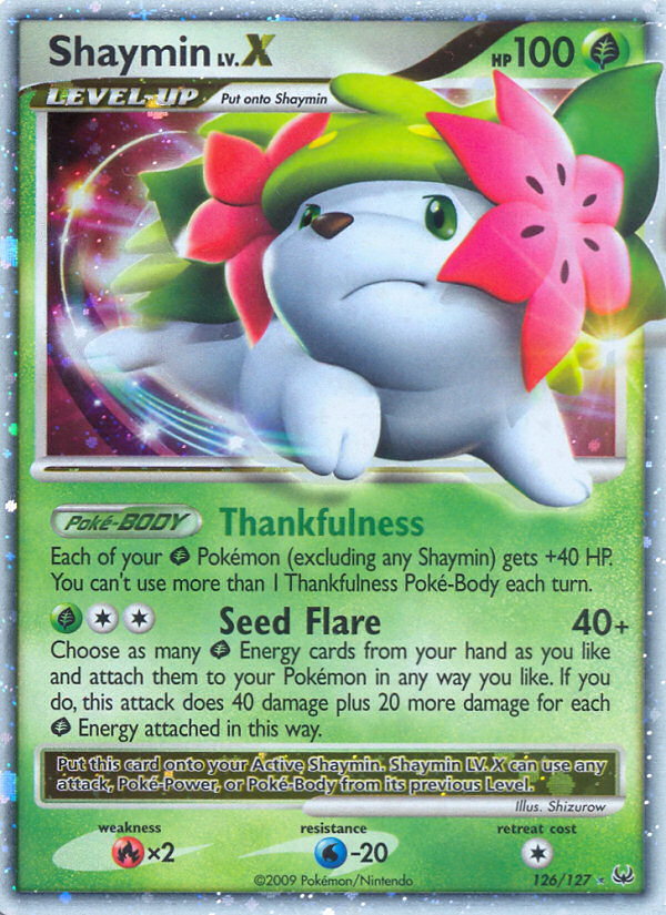 Shaymin LV.X — illustrated card