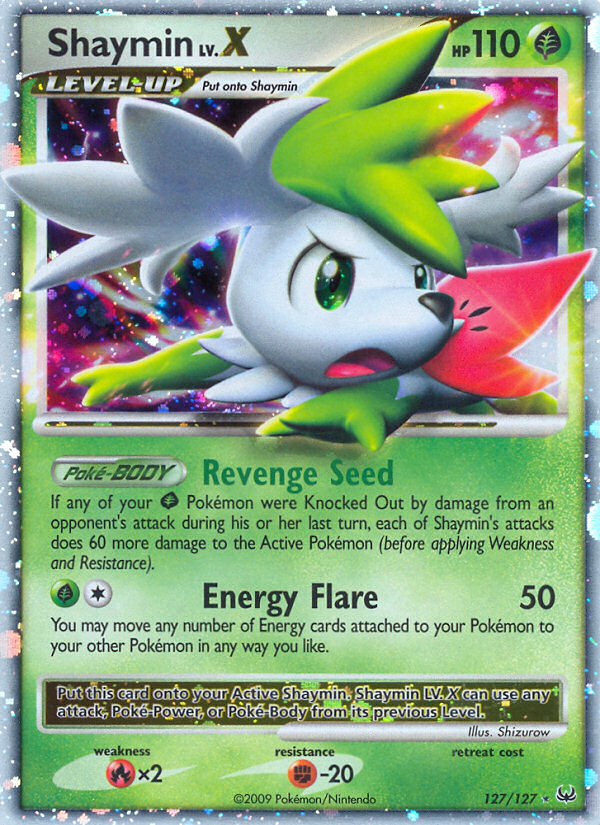 Shaymin LV.X — illustrated card