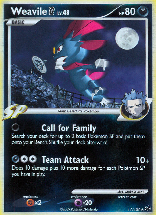 Weavile G — illustrated card