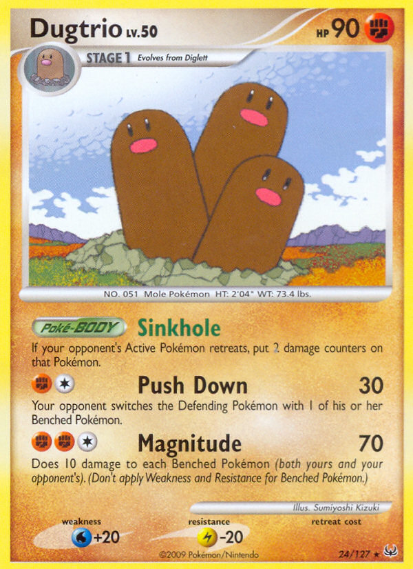 Dugtrio — illustrated card