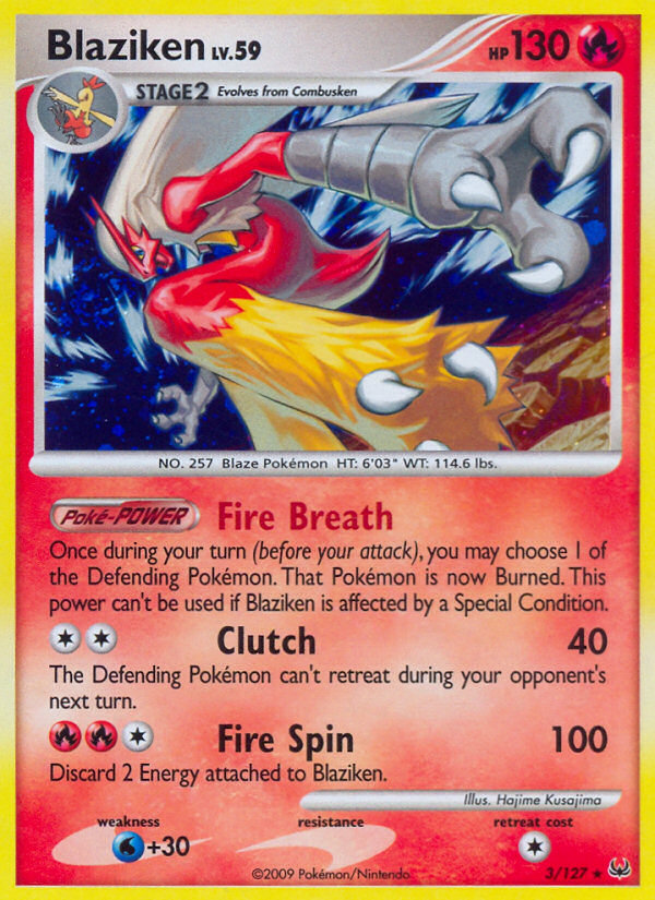 Blaziken — illustrated card