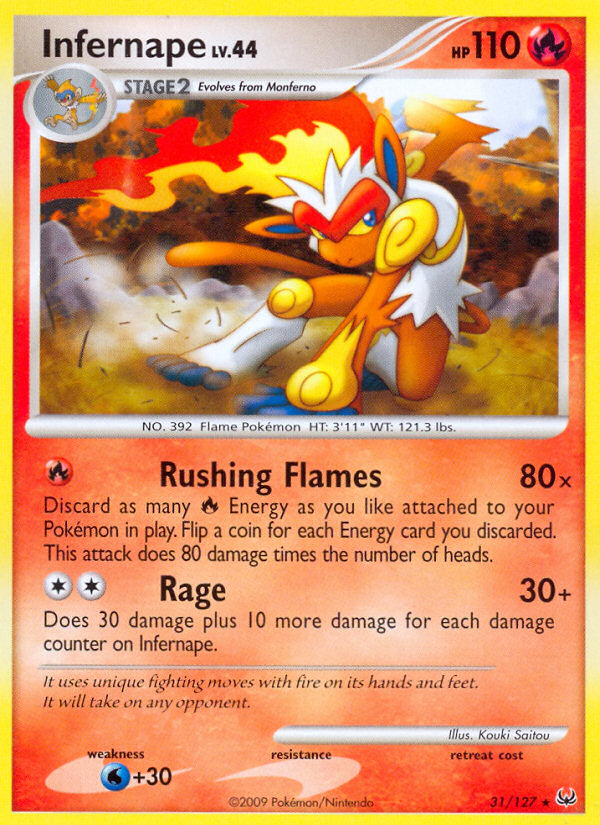 Infernape — illustrated card