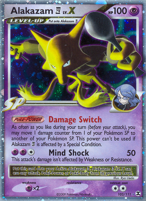 Alakazam E4 LV.X — illustrated card