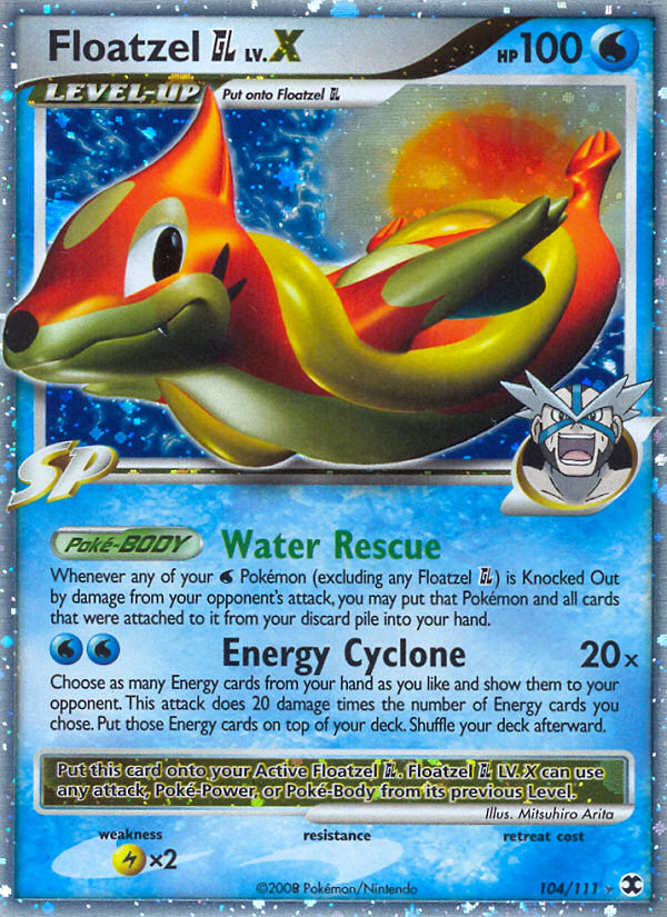 Floatzel GL LV.X — illustrated card