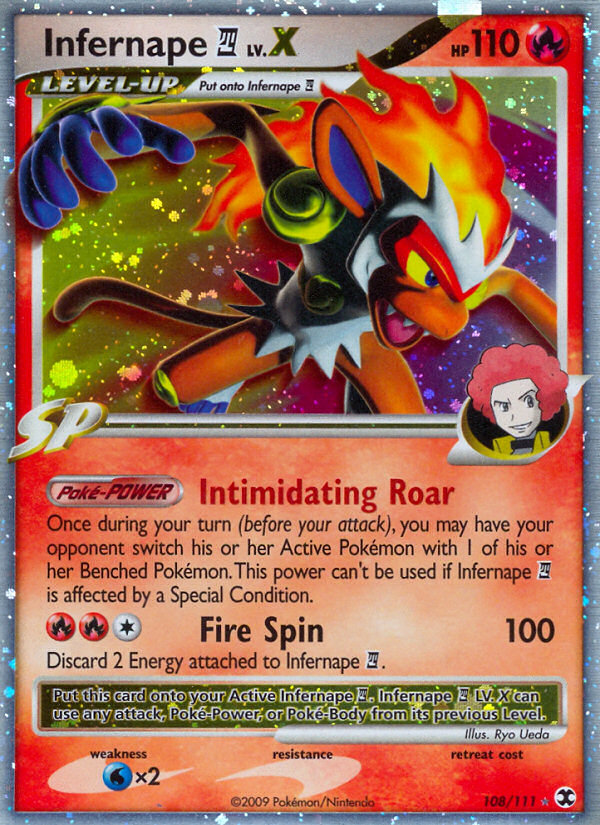 Infernape E4 LV.X — illustrated card