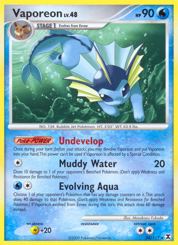 Vaporeon — illustrated card