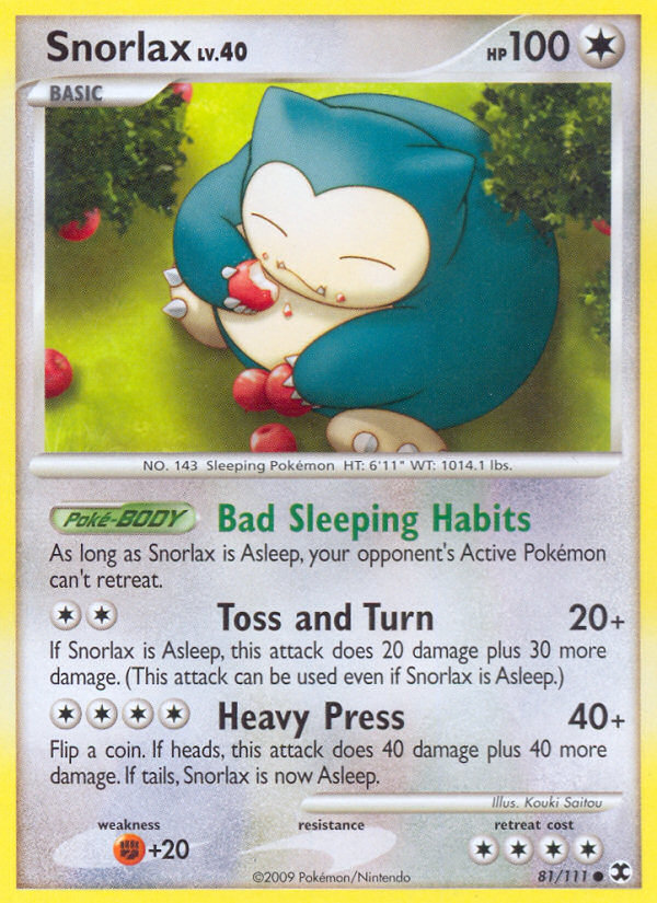 Snorlax — illustrated card