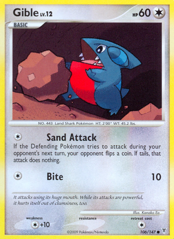 Gible — illustrated card