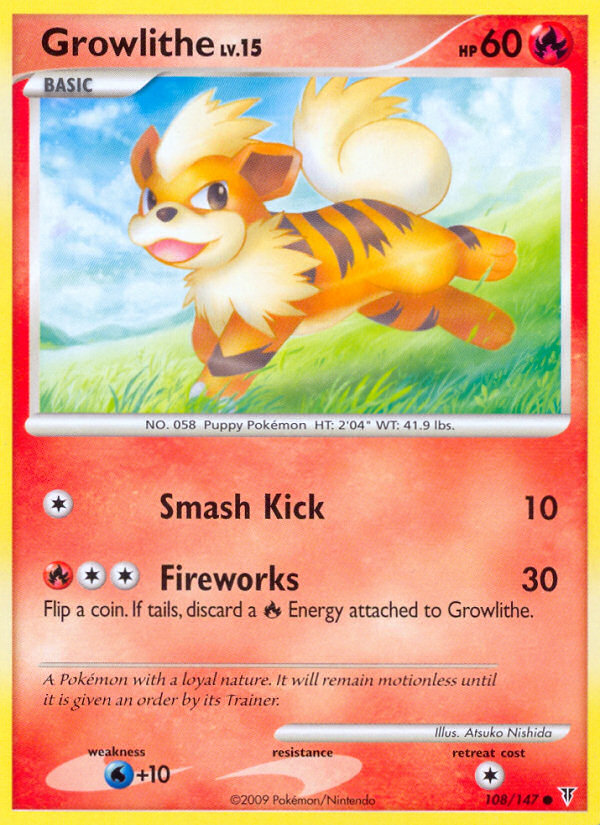 Growlithe — illustrated card