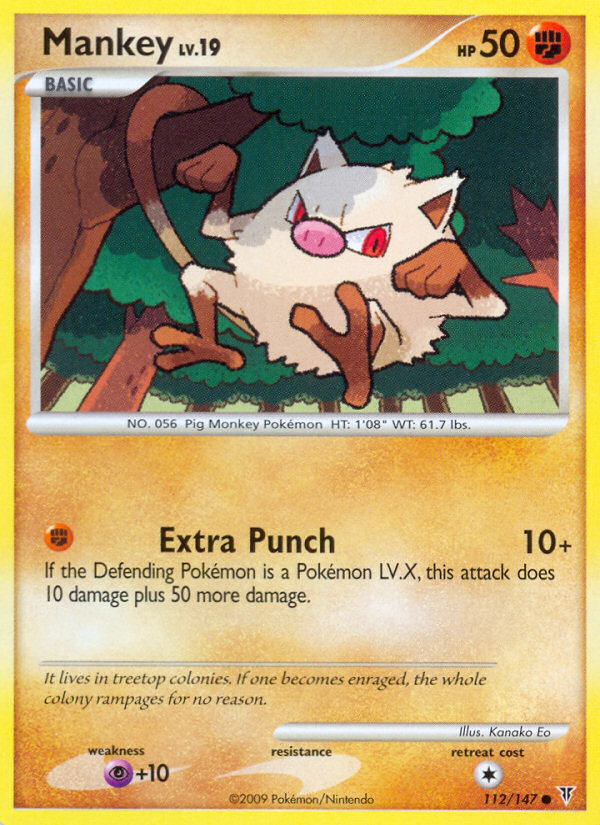 Mankey — illustrated card