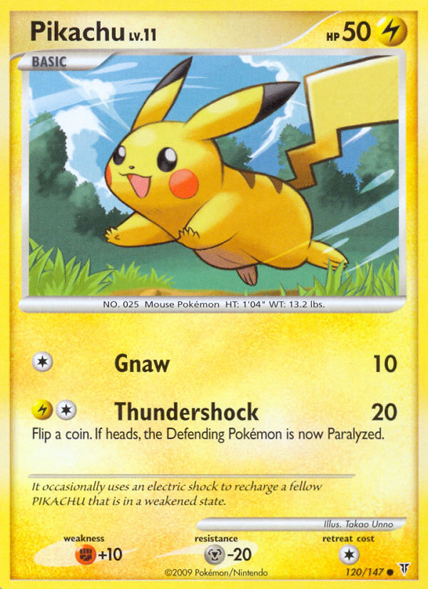 Pikachu — illustrated card