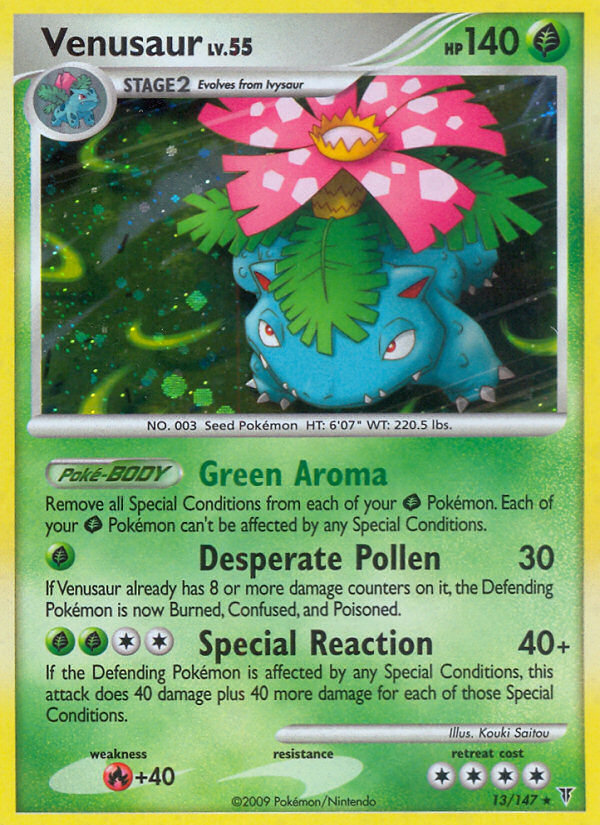 Venusaur — illustrated card
