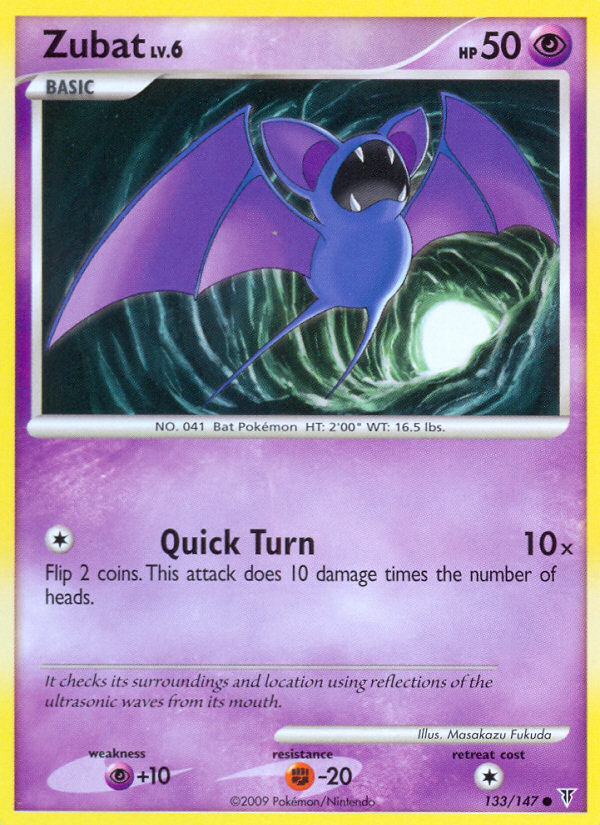 Zubat — illustrated card