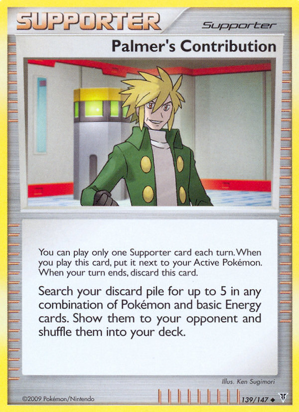 Palmer's Contribution — illustrated card