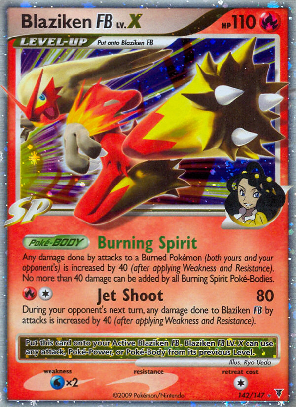 Blaziken FB LV.X — illustrated card