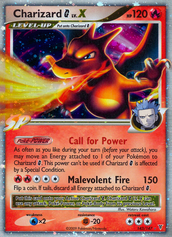 Charizard G LV.X — illustrated card