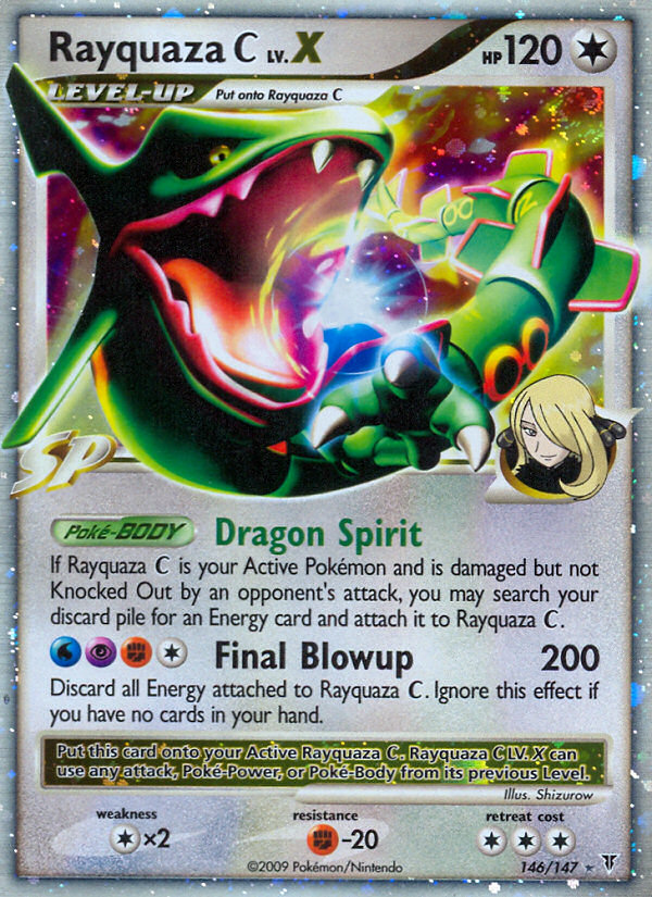 Rayquaza C LV.X — illustrated card