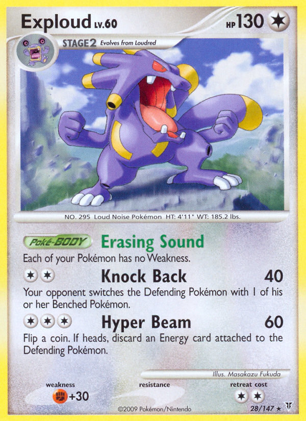 Exploud — illustrated card